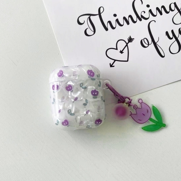 Airpods Case, Airpods Pro Case, Airpods 3rd Gen Case Pearl Flowers - Picture 2 of 6